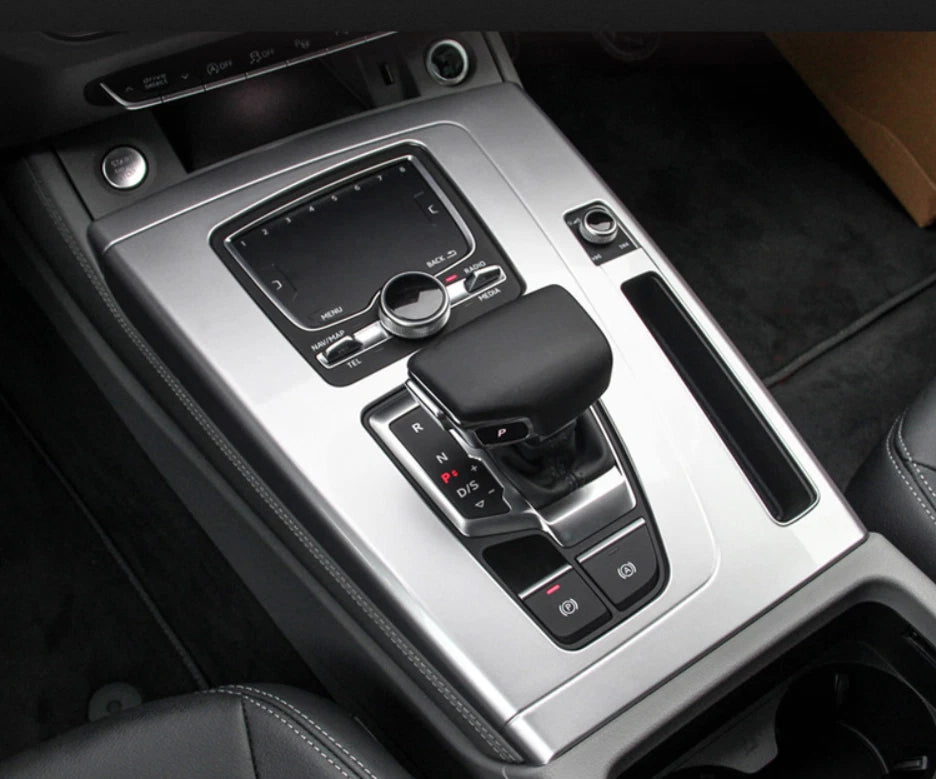Matte Silver Gear Shift Box Panel Frame Cover Trim for Audi Q5 (2018-2022)