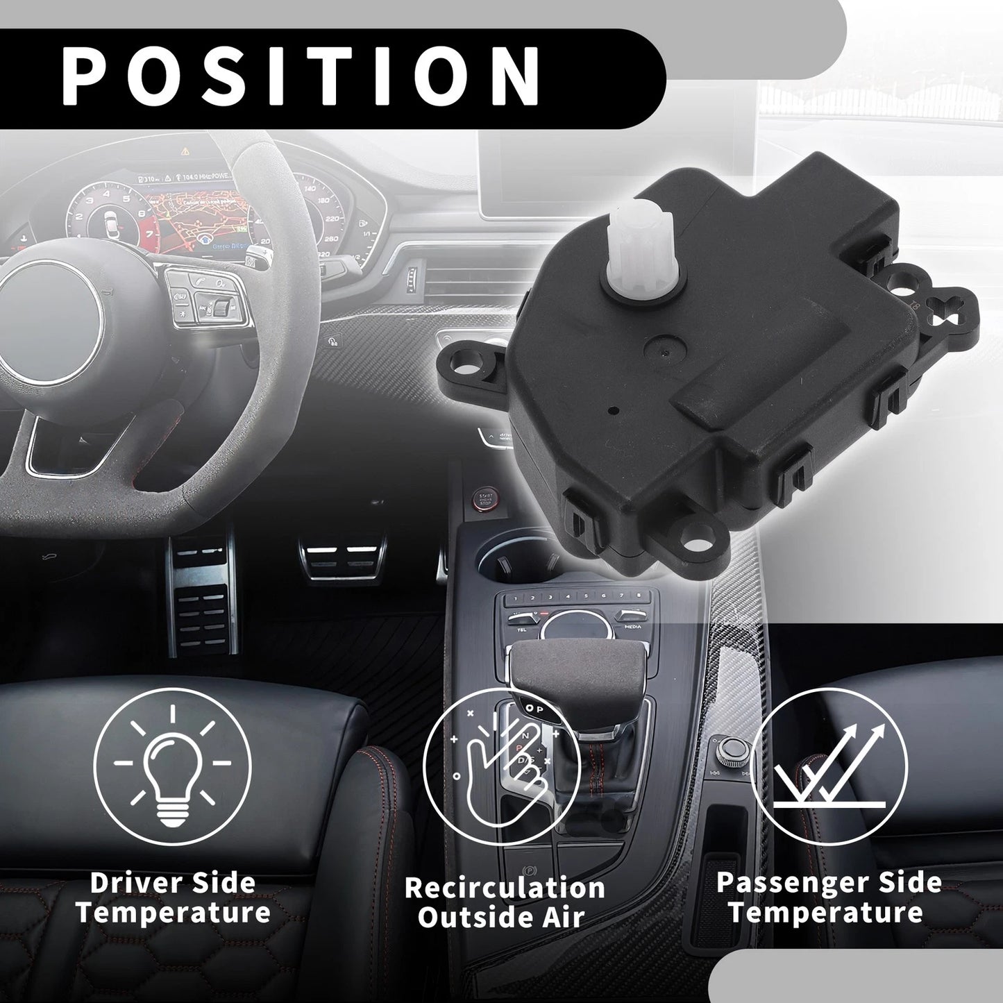 HVAC Heater Blend Door Actuator for Ford Five Hundred (2005-2007)