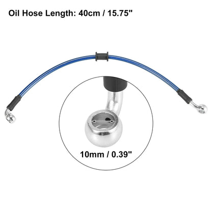 Universal 40cm 15.75" Brake Clutch Oil Hose Hydraulic Blue for Motorcycle