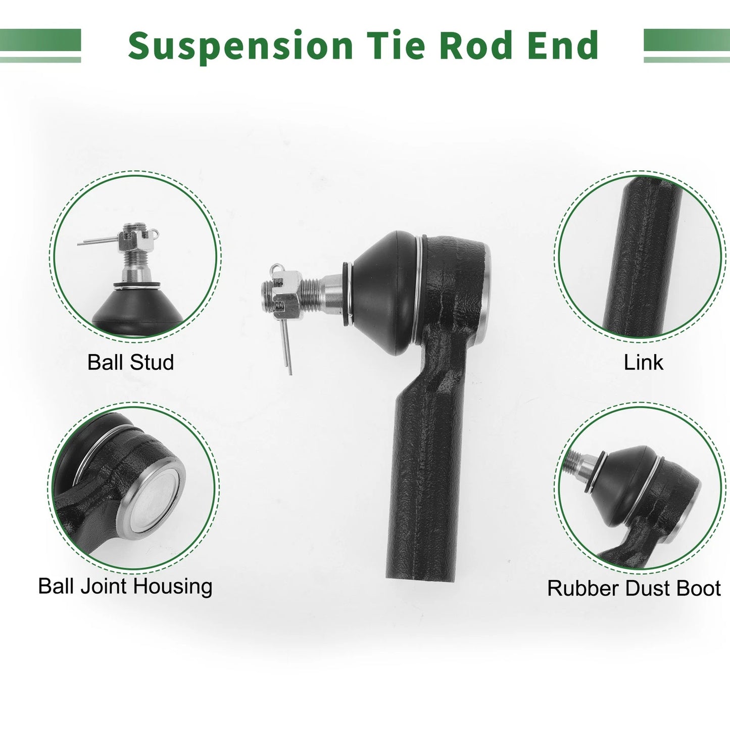 10 x Front Suspension Kit Tie Rod Ends Sway Bar Links for Mazda Tribute (2005-2006)