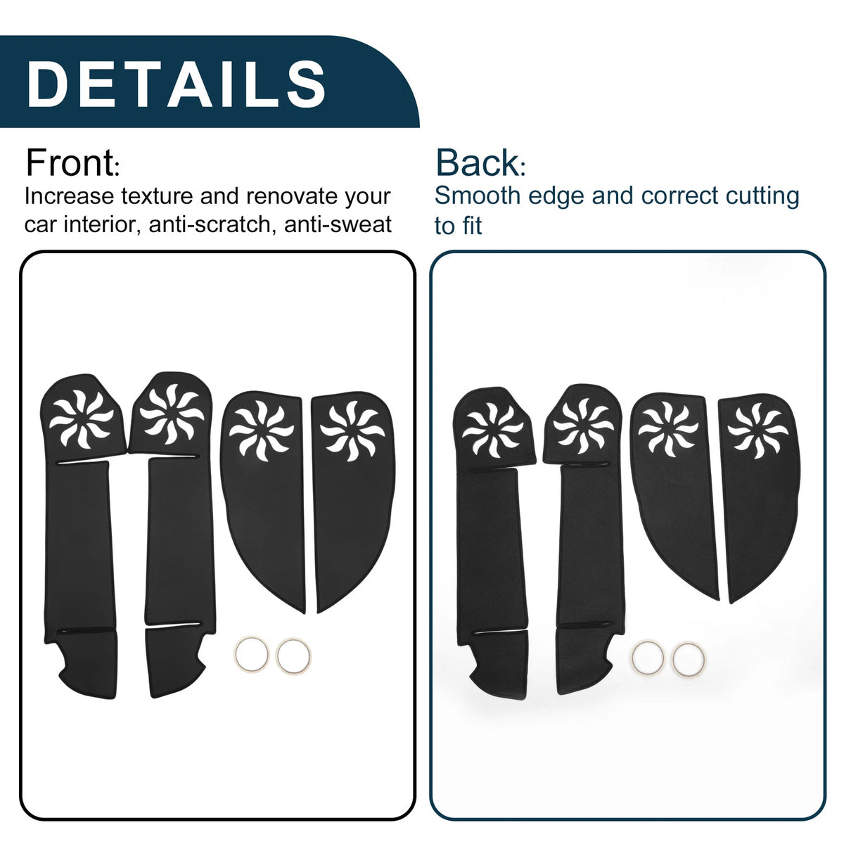Lexus IS/IS250/IS350/IS F Door Anti Kick Pad Protector Black (2006-2011)
