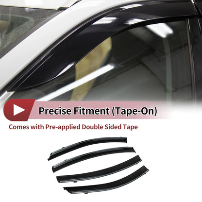 Window Deflectors for Mazda 6 Sedan 2014-2021 Side Vent Visors Black 1 Set