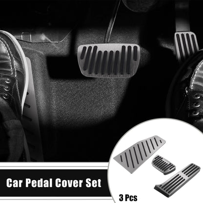 Gas Brake Footrest Pedal Pad for Toyota Rav4 (2019-2023) Aluminum Alloy Silver