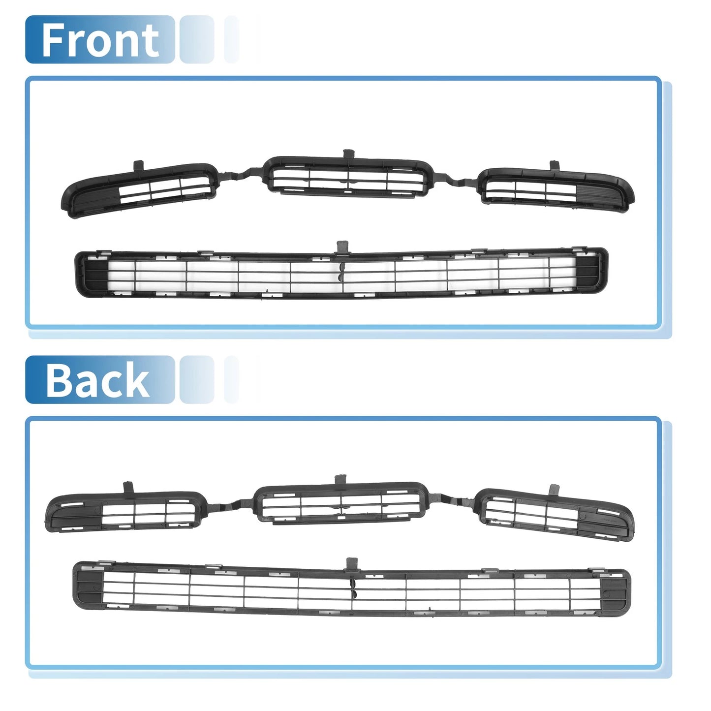 Front Lower Bumper Grille for Toyota RAV4 (2006-2008) Black