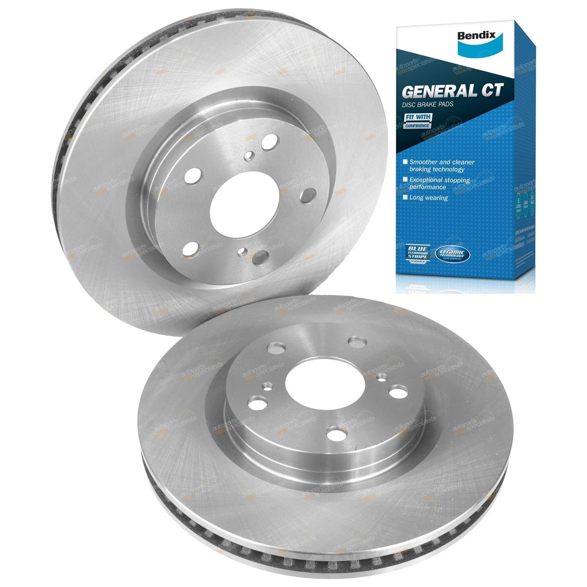2 x Front Disc Rotors & GCT Pads for Toyota Aurion GSV40 (2011–2012)
