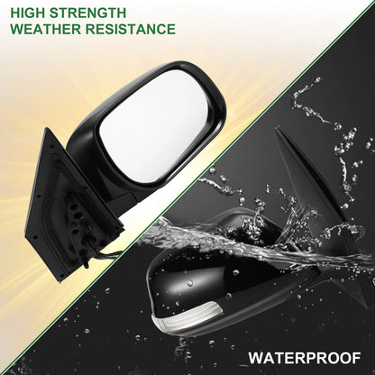 Right Side Door Mirror for Toyota RAV4 (2009-2012) Manual Folding Gloss Black