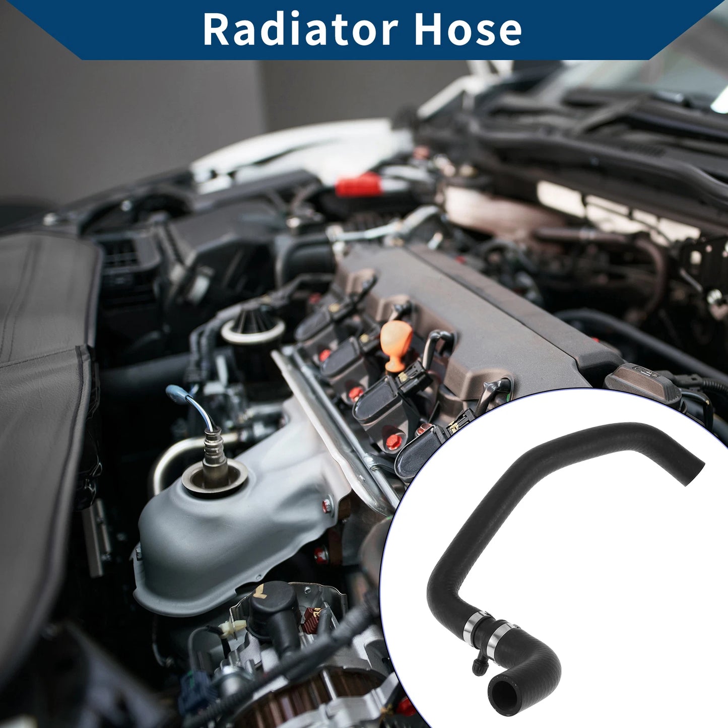 Radiator Hose for PEUGEOT 206 Hatchback (1998-2012) Rubber Black 1 Pc