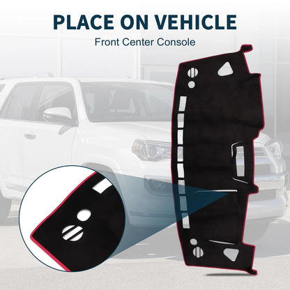 Dashboard Cover Mat for Suzuki Solio MA15S (2001-2008) Black Red 1 Set