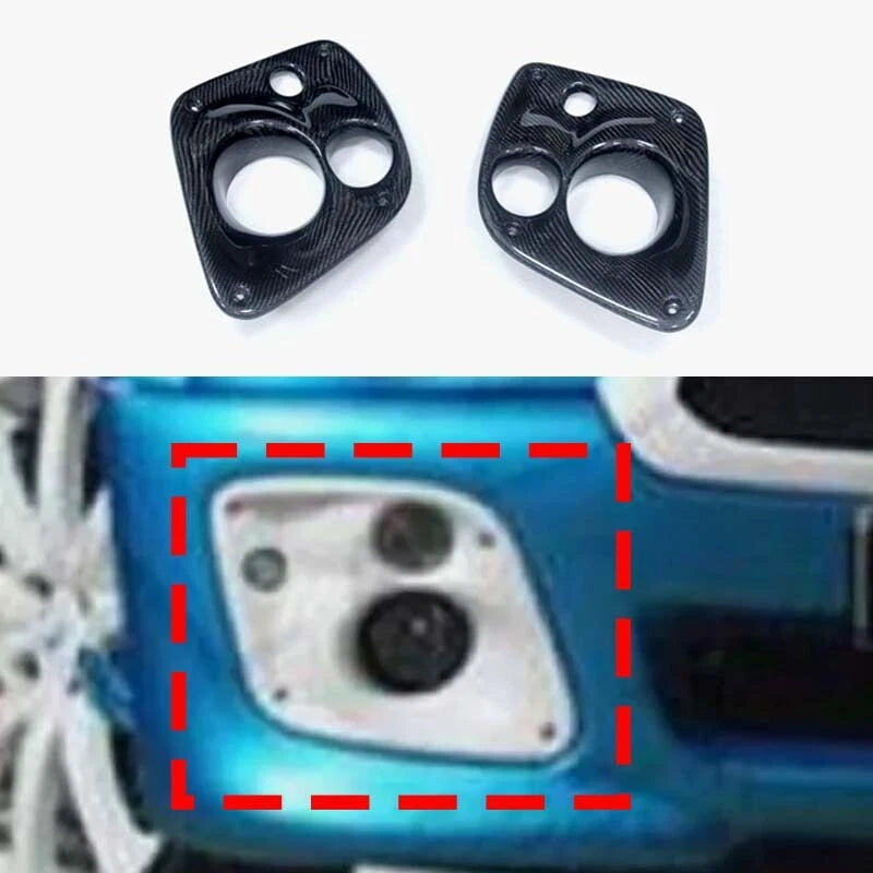 Real Carbon Fiber Front Fog Light Trim for Mini Cooper S Hatchback R53 02-06
