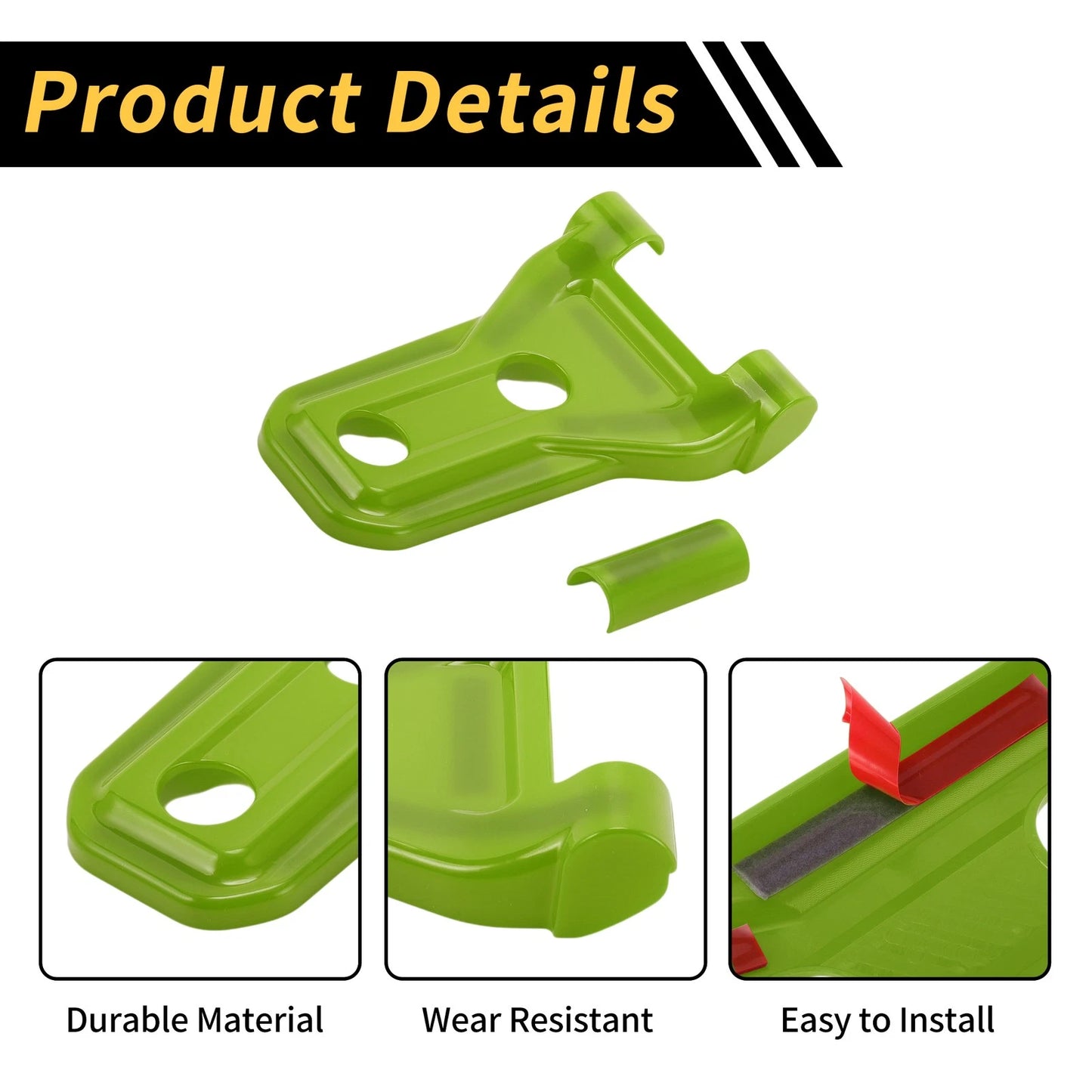 Engine Hood Hinge Covers for Jeep Wrangler JL JLU (2018-2024) - Plastic Green