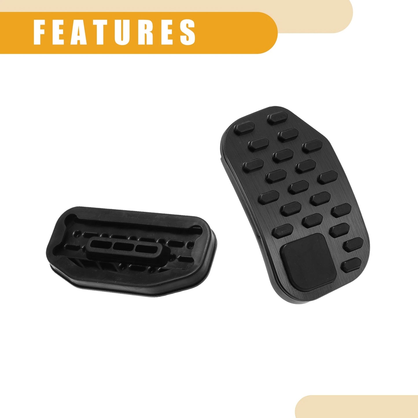 Auto Brake Gas Accelerator Pedal Pads Set for Ford 2021-2023
