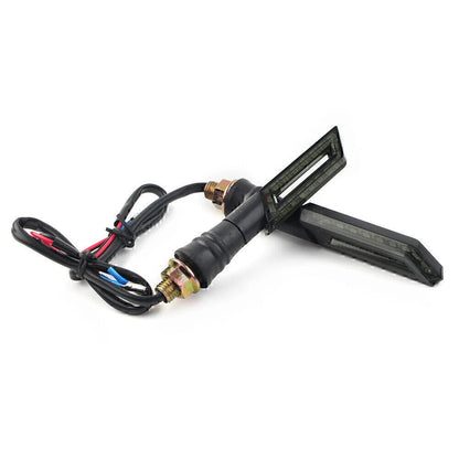 Amber LED Turn Signal Lights for Universal Motorcycle - 12V