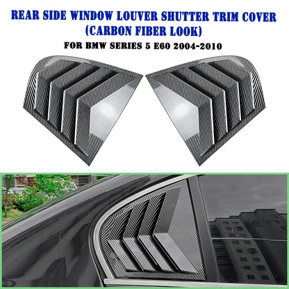 2 x Rear Window Louver Trim Cover for BMW 5 Series E60 E61 (2004-2010)
