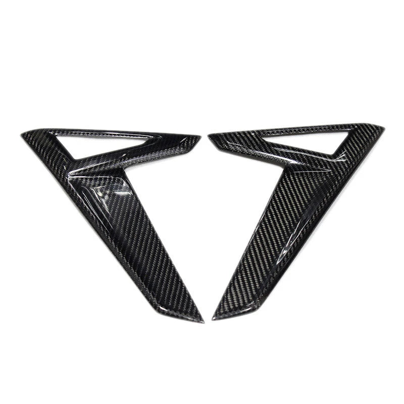 Carbon Fiber Side Fender Turn Signal Marker Lamp Cover Trim For Tesla Model S