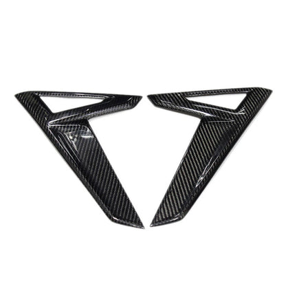 Carbon Fiber Side Fender Turn Signal Marker Lamp Cover Trim For Tesla Model S
