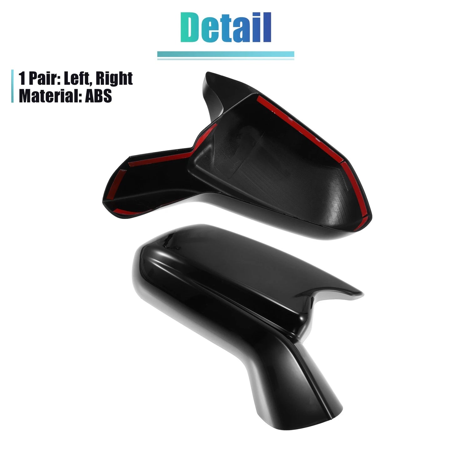 1 Pair Rearview Mirror Cover Trim Black for Chevrolet Camaro (2016 - 2023)