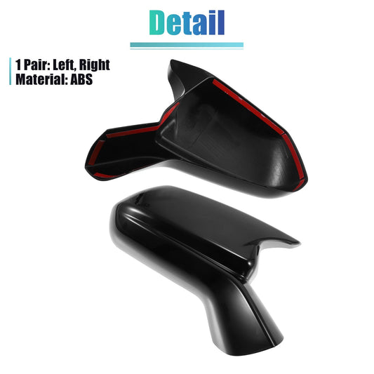 1 Pair Rearview Mirror Cover Trim Black for Chevrolet Camaro (2016 - 2023)