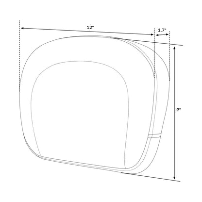 Black Rear Passenger Backrest Pad for Harley Touring Road Electra Glide (2009-2023)