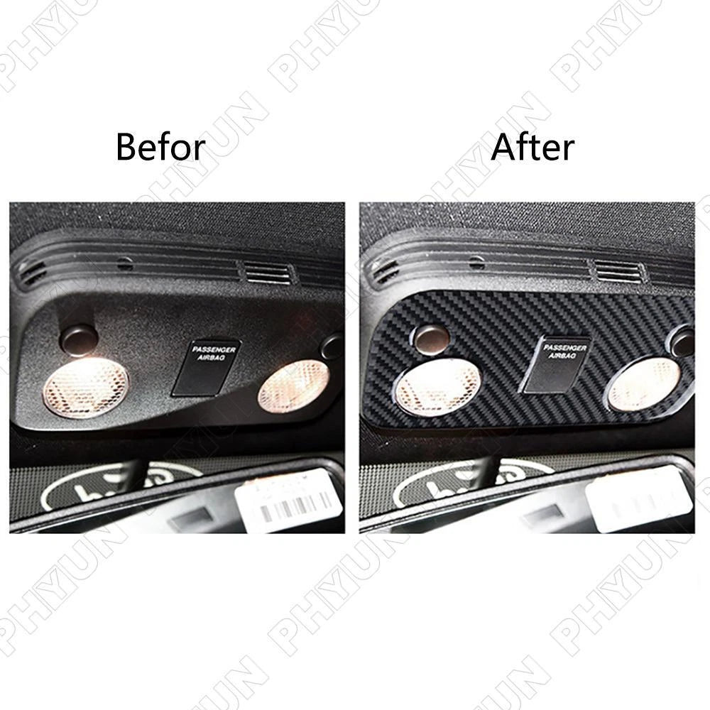 Carbon Fiber Look Roof Reading Lamp Light Cover for Ford Mustang (2015-2021)