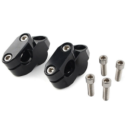 Black Aluminum Handlebar Extensions for Motorcycle - Riser