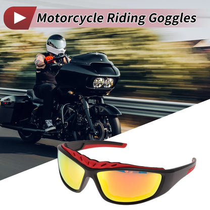 1Pc Riding Goggles Red Lens Black Frame Triacetyl Cellulose for Motorcycle