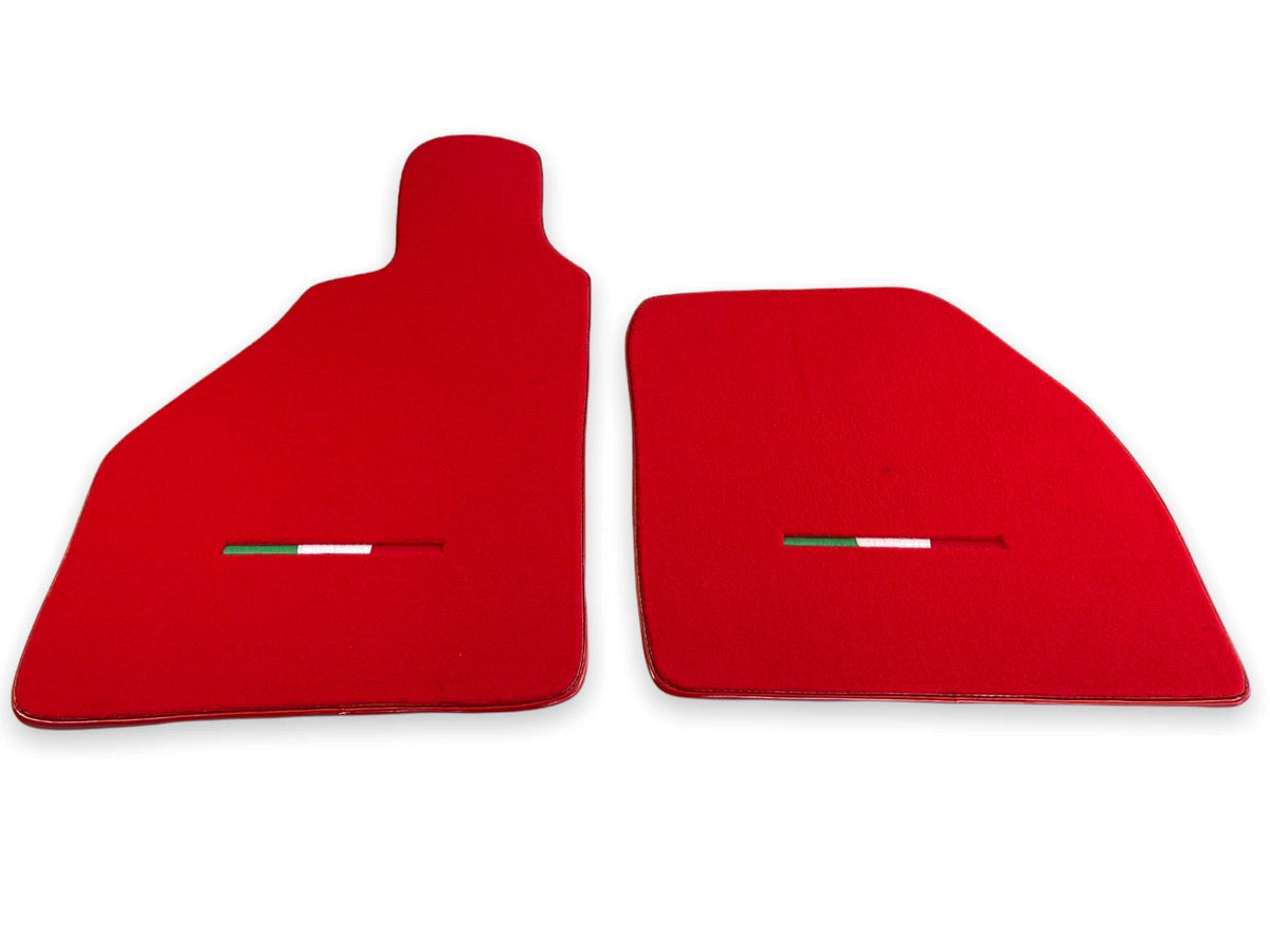 Floor Mats for Ferrari F8 Spider Red Tailored Carpets Set with Emblem