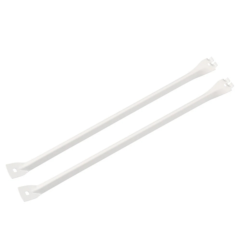 White Metal Support Brackets for 12" Wire Shelving