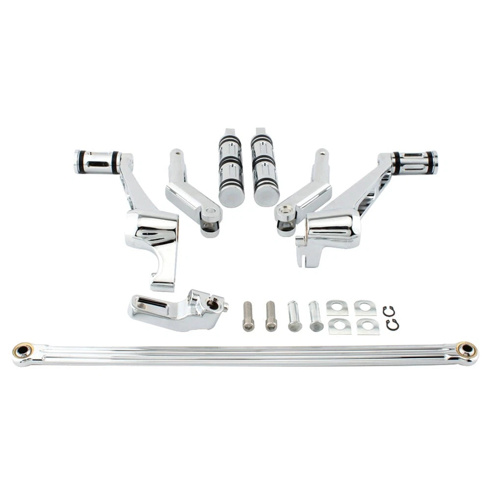 Chrome Aluminum Footrest Pedal Bracket Set for Harley V-Rod Muscle (2002-2017)