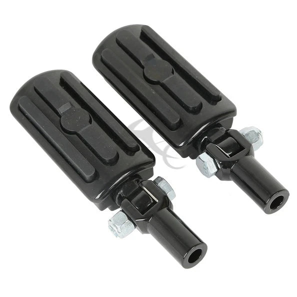 Black Rear Passenger Foot Pegs Clevis Mount for Harley Softail Fatboy (2000-2006)