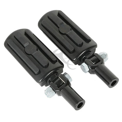 Black Rear Passenger Foot Pegs Clevis Mount for Harley Softail Fatboy (2000-2006)