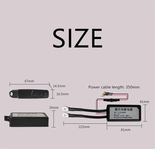 12V Motorcycle Battery Disconnect Kill Switch Dual Remote Control