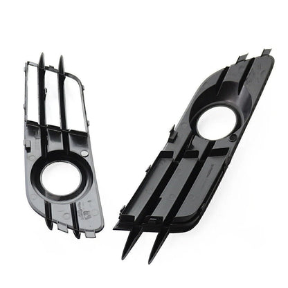 Black Front Bumper Fog Light Grille for Audi A6 C7 (2012-2015)