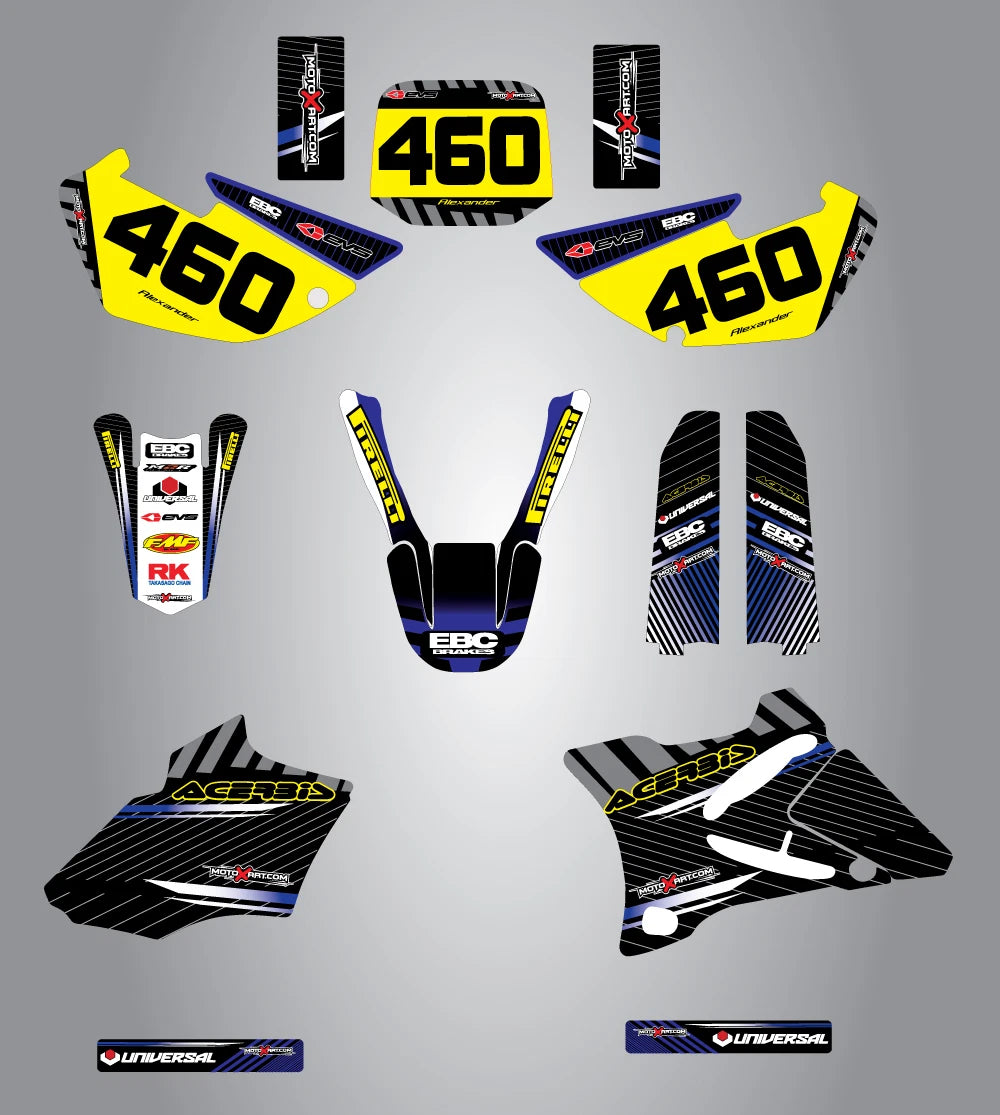Custom Graphic Kit for Yamaha YZ 85 (2002-2014) - Factory Style Stickers