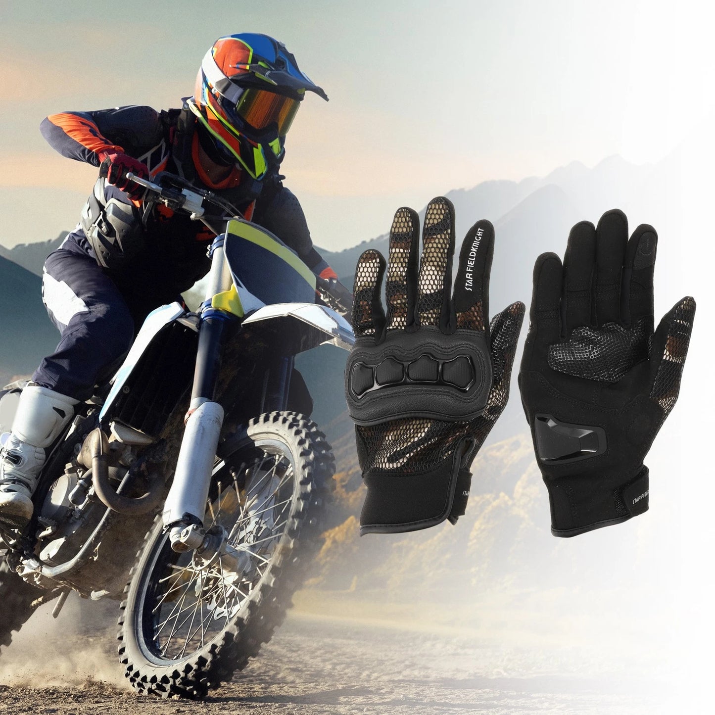 Gloves / XXL / Motorcycle Breathable Leather Full-Finger Outdoor Brown 1 Pair for Make Model