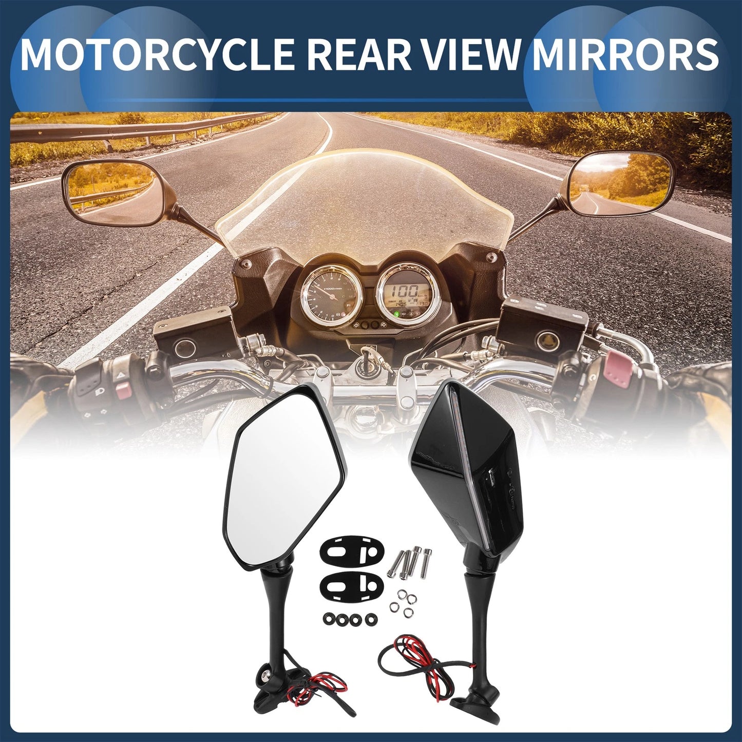 1set Rear View Mirrors for Suzuki GSX-R600GSX-R750 (2003–2017)