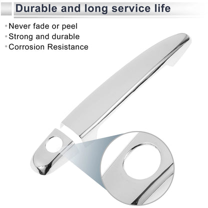 Door Handle Cover Trim for Toyota Highlander (2014-2019) Silver Tone