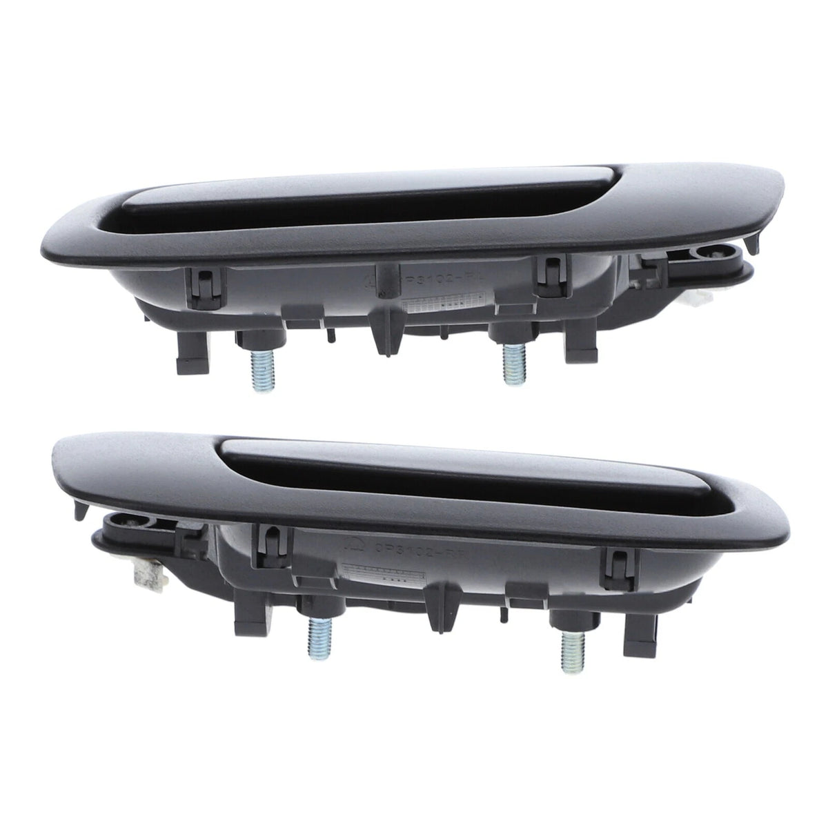 Outer Door Handle Set of 2 for Holden Astra (1998-2005) Black Rear Left & Right