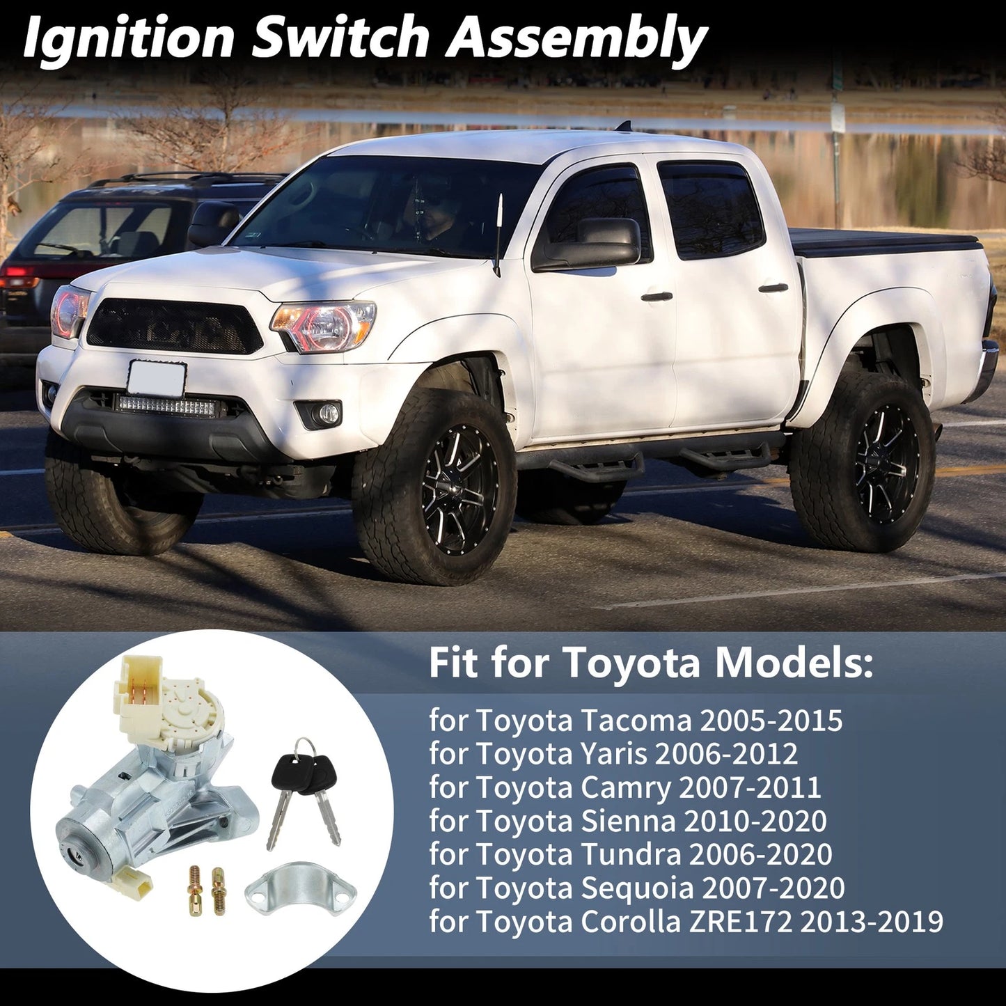 Ignition Lock Cylinder 2 Keys for Toyota Tacoma (2005–2015)