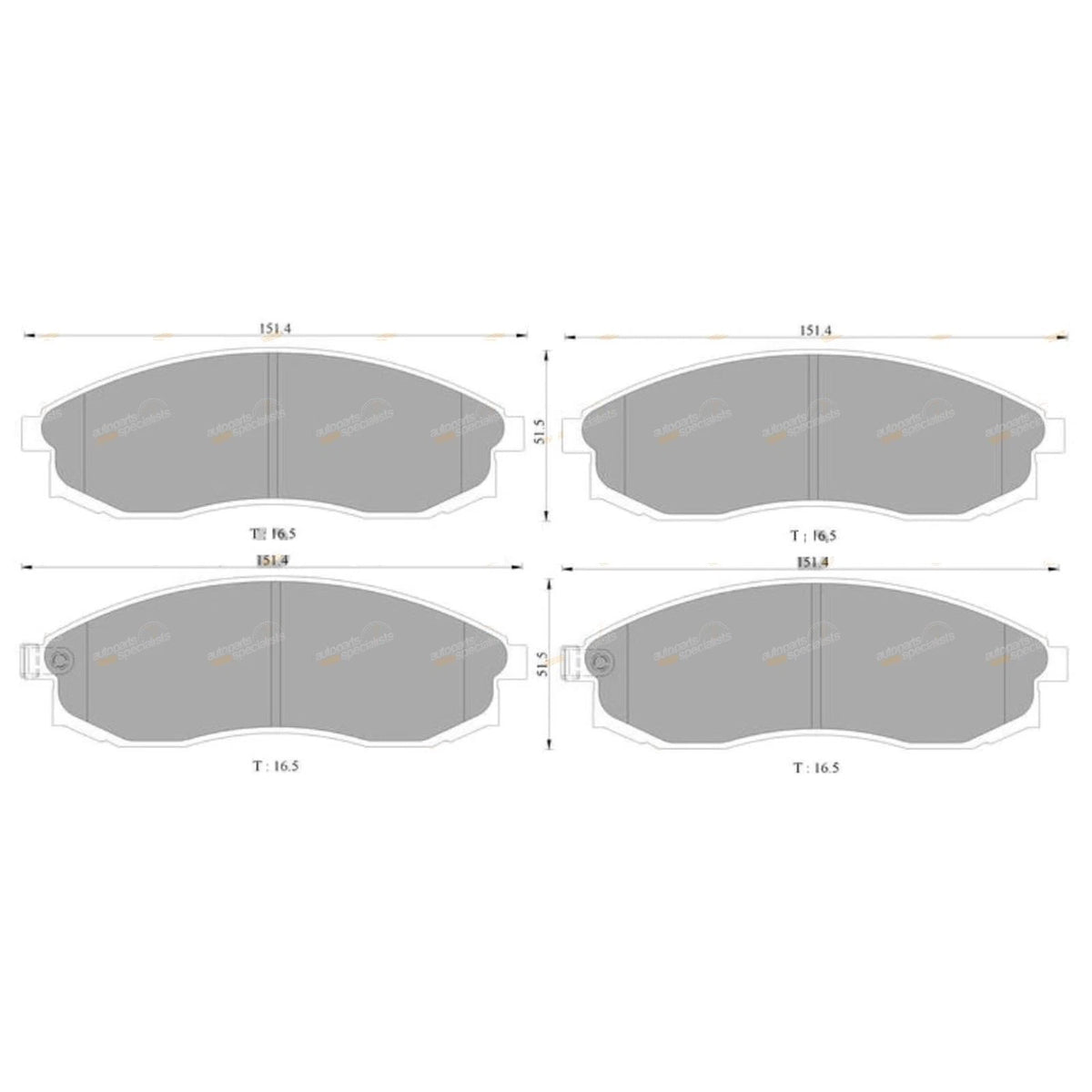 Wagner Front Disc Brake Pad Set for Nissan Maxima A32 3.0L VQ30DE (1995 - 1999)