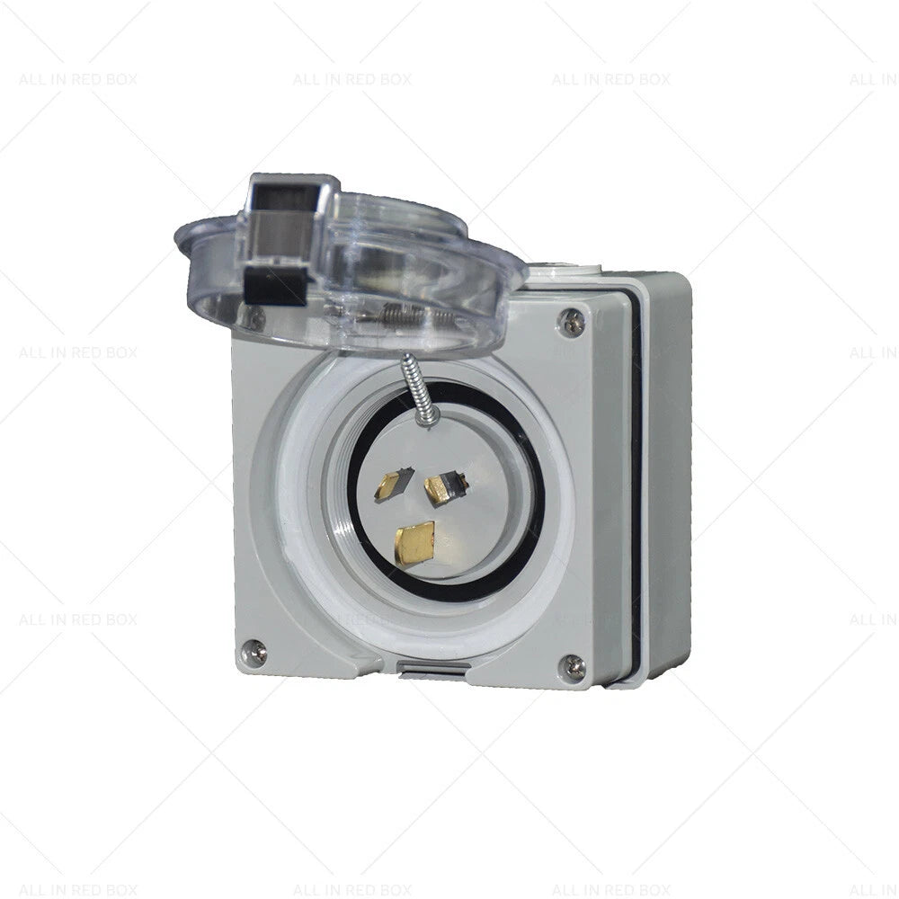 15A 3-Pin Power Inlet Socket for Caravan Motor Home RV (250V)