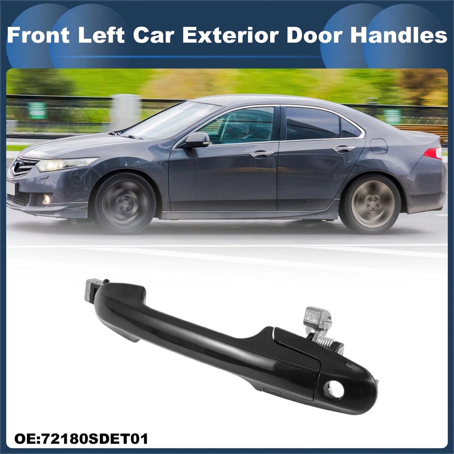 Front Left Door Handle for Honda Accord (2003-2007) Black