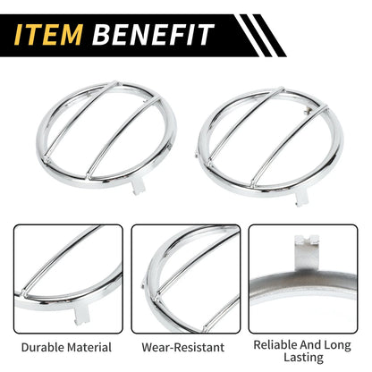 Turn Signal Light Grill Guard Protector Caps for Jeep Wrangler (2007-2017)