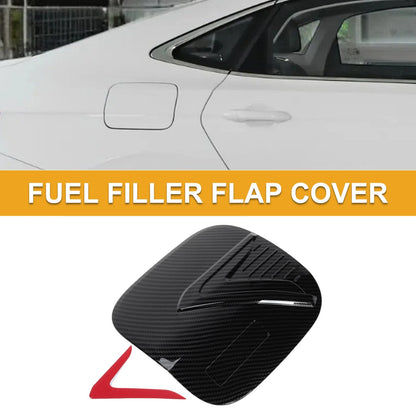 Fuel Tank Door Cap for Mitsubishi Eclipse Carbon Fiber Black Red