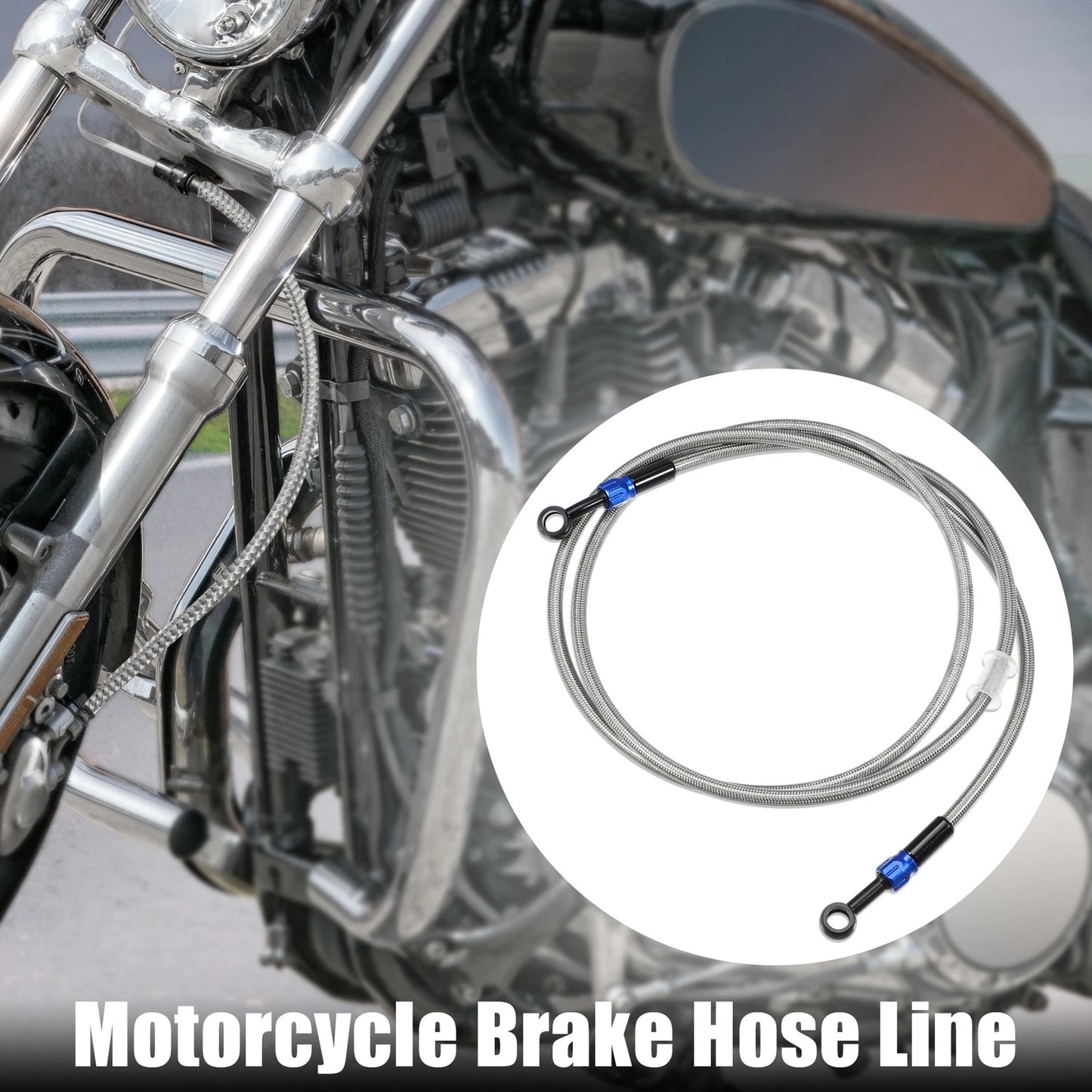 90 Degree Brake Hose 170cm Braided Line Tube for Motorcycle