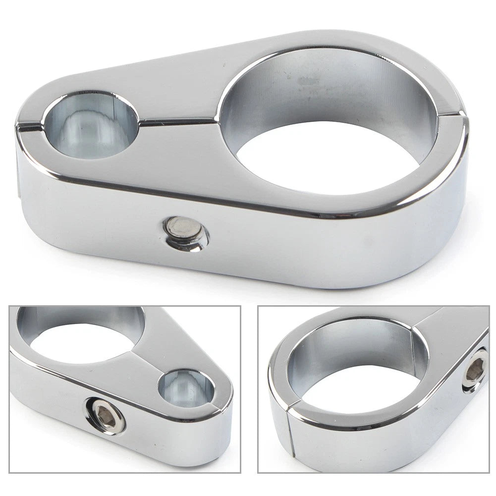 1" Brake Clutch Cable Clamp for Harley-Davidson Motorcycle Chrome