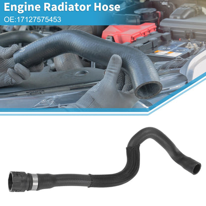 Engine Radiator Hose 4.4L for BMW 550i Rubber Black 1Pc (2011-2013)
