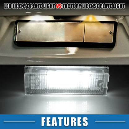 2 x White LED License Plate Lights for BMW 323i 328i E46 (1999-2000)