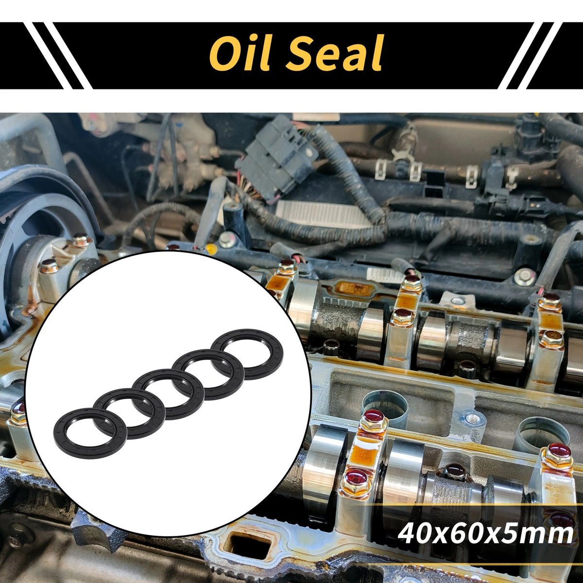 Oil Seal / 40x60x5mm / NBR Rubber Seal Ring 5 x for Make Model