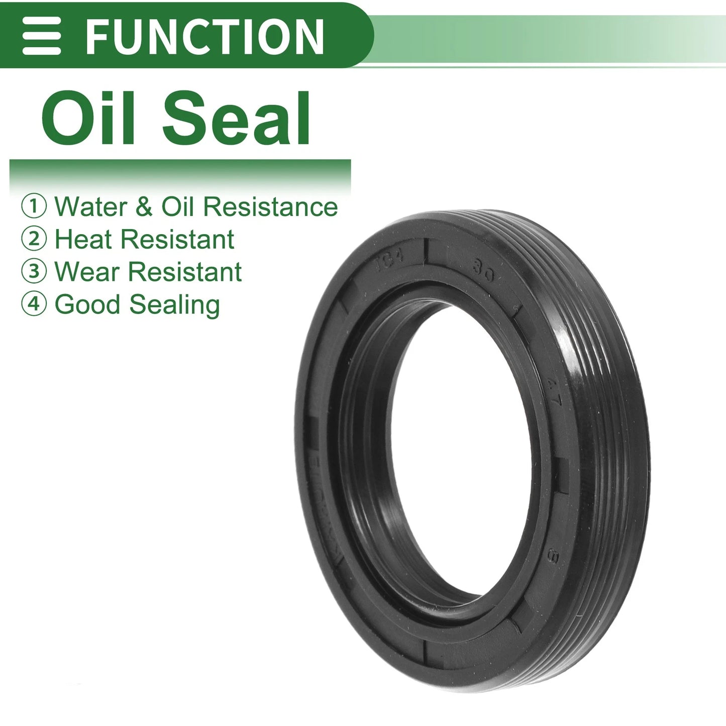 Oil Seal TG4 Lip Seal Ring Rotary Shaft Seal NBR Rubber 30x47x8mm Black 5 Pcs