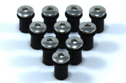 10x Caoutchouc Ecrous pare-brise Tête de fourche + Inox for Honda